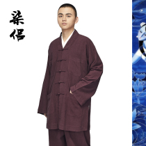 Shangyuan seven series four seasons cotton linen short gown classic linen monk clothing short gown short gown clothing small gown gown small gown Klet monk clothing suit