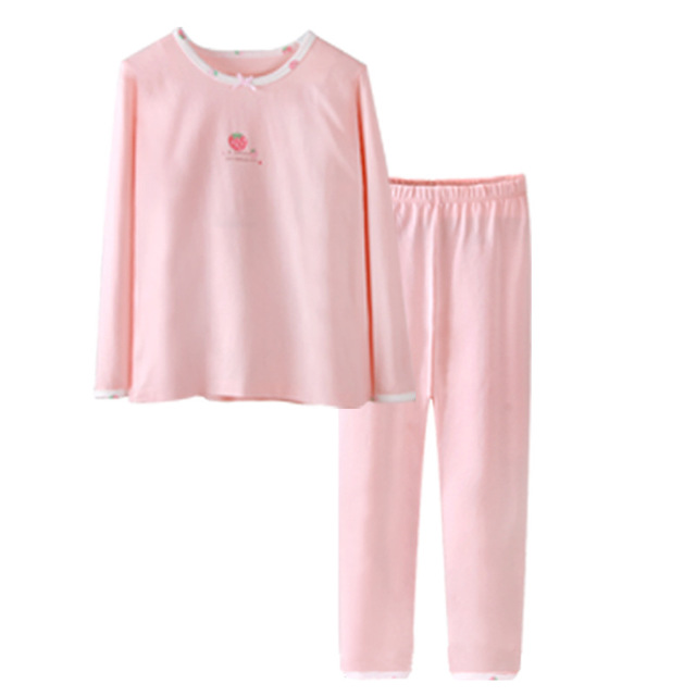 Childrens dài sleeveth quần cô gái mùa thu bộ bông lót mỏng trong các cô gái pajama quần áo trẻ em nhà lớn.