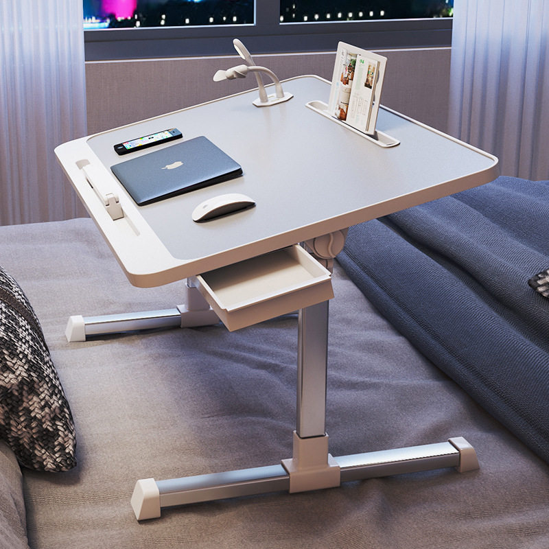 Foldable Adjustable Height Bed Desk for Studying, Dormitory Student Writing Desk, Small Table for Bed, Home Use, Bedroom, Floor, Bay Window, Kang Table, Lazy Office Laptop Stand, Simple Computer Desk