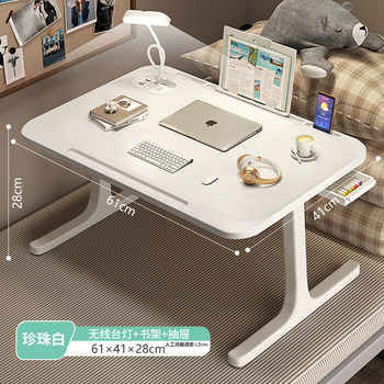 Foldable Bed Table, Simple Design for Students and Children, Dormitory Bed Desk for Writing, Homework, Studying, Home Use, Bay Window, Lazy Bedroom Bed Computer Desk, Office Small Table, Lap Desk