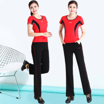  New Yang Liping square dance suit womens loose plus fat plus size performance clothing cotton comfortable fitness yoga clothes