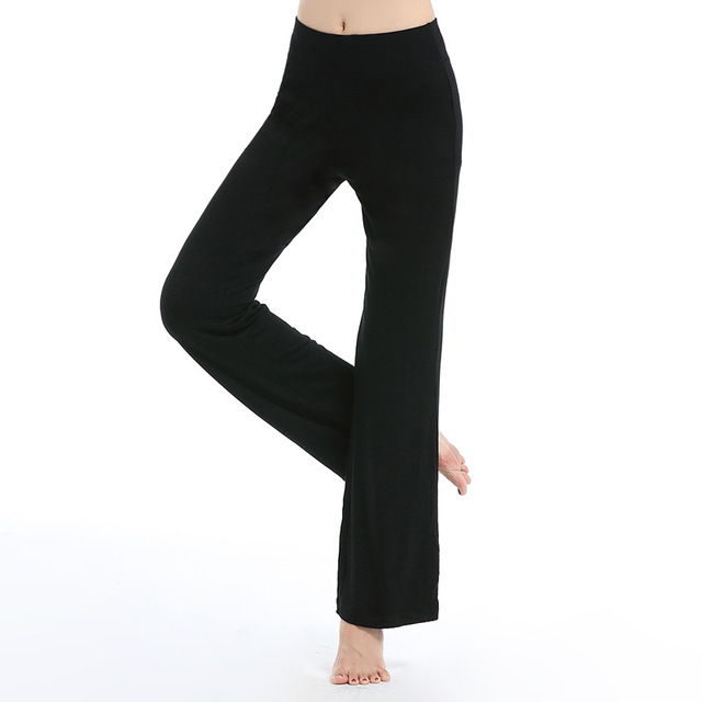 New pure black dance pants Yang Liping Modale Square Dance Long pants comfortable not to be able to ball women Fitness Yoga Long Pants