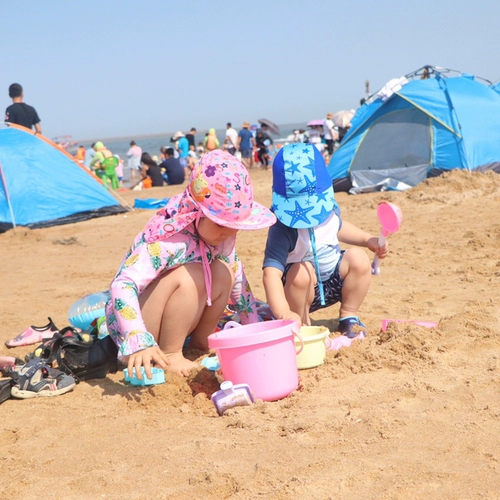 Мультяшный детский пляжный солнцезащитный крем, солнцезащитная шляпа, пряжка для плавания, плавательная шапочка, с защитой шеи