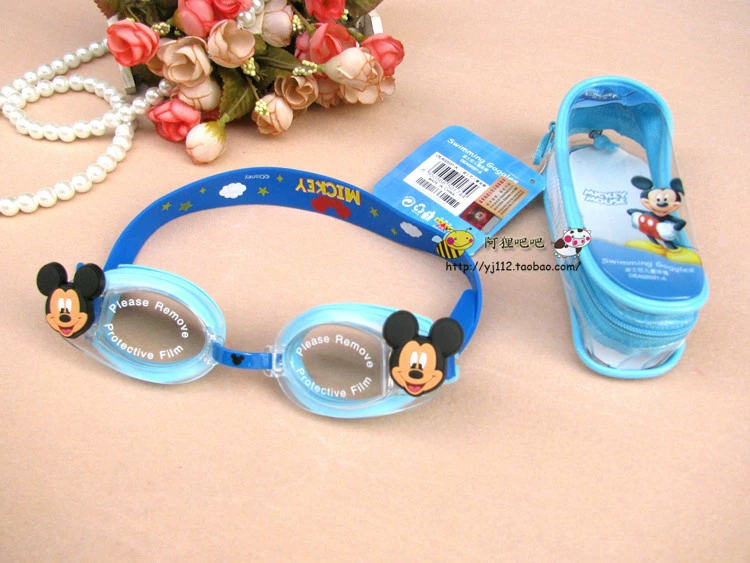 Kính bảo hộ chính hãng cho trẻ em Disney Kính nam Mickey và bé gái KT Professional Cartoon HD Kính chống nước chống sương mù - Goggles