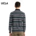 Đồng bằng UCLA dệt tay dài hạn POLO áo phông polo nam Polo