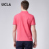Mùa hè UCLA2018 mới dành cho nam áo thun cotton ngắn tay ngắn kinh doanh áo thun cổ điển màu rắn áo khoác polo Polo