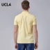 Mùa hè UCLA2018 mới dành cho nam áo thun cotton ngắn tay ngắn kinh doanh áo thun cổ điển màu rắn áo cotton nam Polo