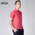 Mùa hè UCLA2018 mới dành cho nam áo thun cotton ngắn tay ngắn kinh doanh áo thun cổ điển màu rắn áo khoác polo Polo
