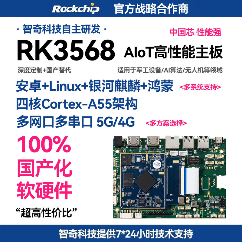 Rk3568 Motherboard Ai Artificial Intelligence Development Board Android Linux Domestic Chip Kirin System