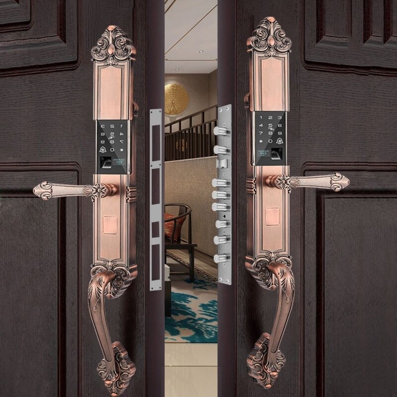 Waterproof, Anti-Freeze, Sun-Proof, Outdoor Double-Door Fingerprint Lock, European-Style Double-Door Lock, European-Style Password Lock, Electronic Smart Lock Waterproof, Anti-Freeze, Sun-Proof, Outdoor Double-Door Fingerprint Lock, European-Style Double-Door Lock, European-Style Password Lock, Electronic Smart Lock