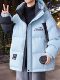 Men's Winter Cotton Jacket, Loose Fit, Trendy, for Teenagers, Middle and High School Students, Thickened, Warm Coat, Boys' Cotton Clothing, Fashionable
