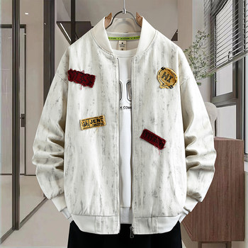 Boys' Denim Baseball Jacket 2026 Spring and Autumn New Style Junior High School Student Jacket Youth American-Style Loose Coat