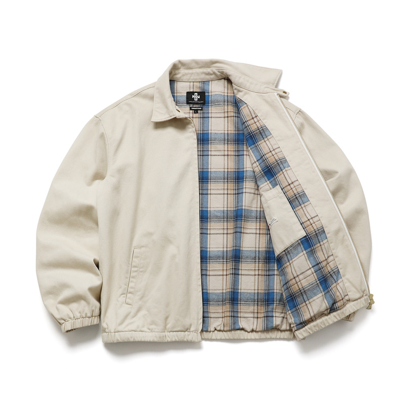 Real Vintage Workwear 048 Spring and Autumn Retro Harrington Jacket Men's Lapel Casual Coat Old-Style Men's Top Real Vintage Workwear 048 Spring and Autumn Retro Harrington Jacket Men's Lapel Casual Coat Old-Style Men's Top