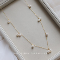 MAOLI Voice - Leave the United States 14k Bag Gold Natural Freshwater Pearl Freshwater Pearl Clock chain