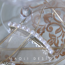 MAOLI pure handmade romantic method natural bright light fresh water pearl lined with side price hairpin haircut