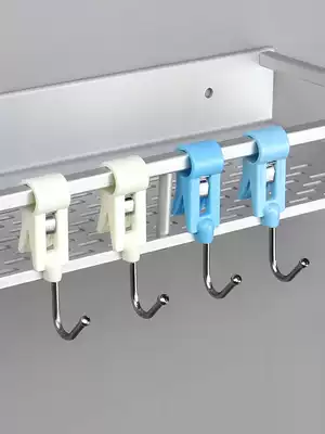 Hook strong wall hanging Bathroom kitchen creative clip Powder room multi-function windproof, punch-free and seamless clothes hook