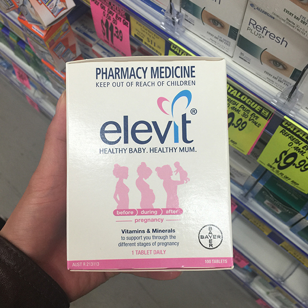 Meat Dani Australia recommends Elevit pregnancy preparation vitamin nutrition tablets for pregnant women 100 tablets