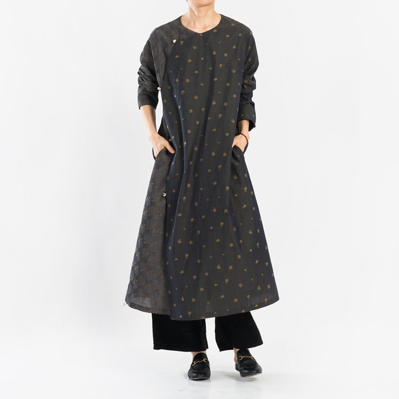 Urbantribe2026 Autumn Women's Cotton Jacquard Patchwork Cardigan Cf39247 Urbantribe2026 Autumn Women's Cotton Jacquard Patchwork Cardigan Cf39247
