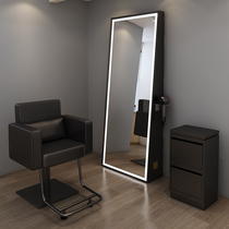 Barbershop special mirror net red hair salon special hair mirror Stainless steel hair cut hot dye double-sided floor-to-ceiling mirror