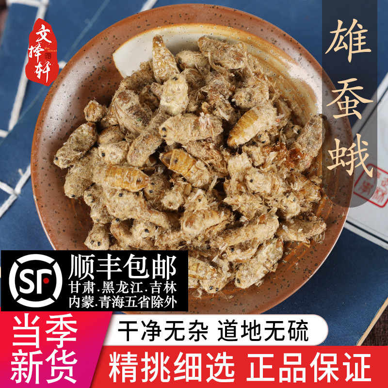 中药材特级野生雄蚕蛾公蝉俄晚娥魏蚕峨免费磨粉雄天蛾原蚕蛾50g