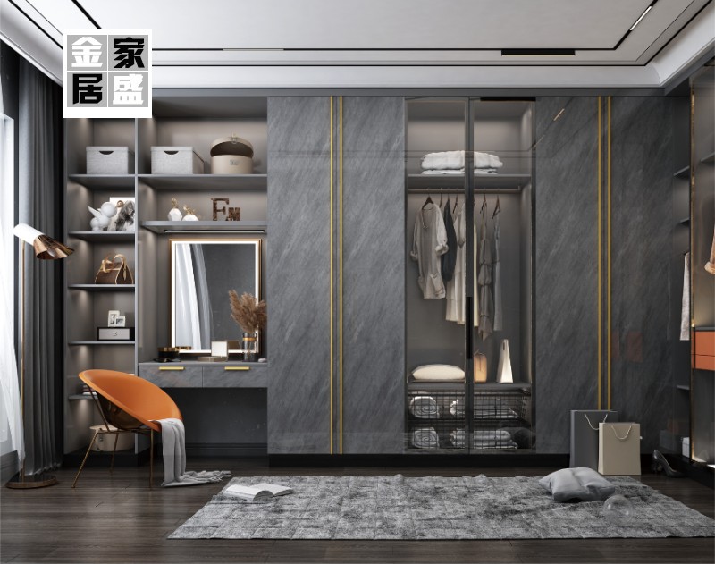 Shanghai modern minimalist light and luxurious wardrobe solid wood overall composition to make bedroom closet cloakroom full house customisation