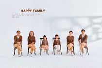 2022 Mi Ke new family portrait childrens photography clothing family of six family portrait leisure family portrait