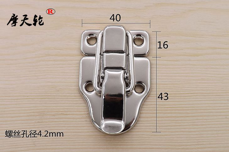 Ferris wheel toolbox buckle iron buckle with lock button duckbill wooden box iron box buckle buckle lock buckle