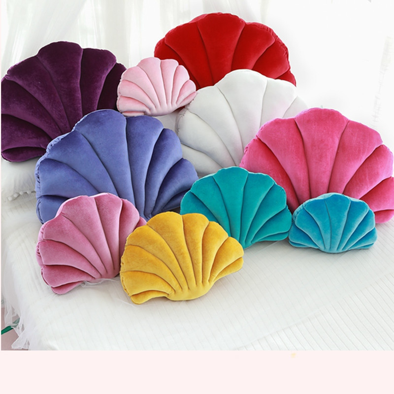 Cartoon Simulation Ocean World Conch Shell Pillow Doll Plush Toy Cushion Pillow Office Nap Pillow