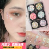 Блестки для ногтей, детские палетка теней, клей для лица, без использования клея