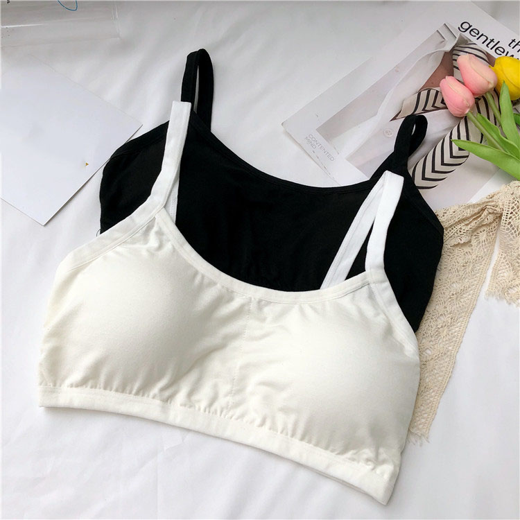 Phiên bản Hàn Quốc của phụ nữ mới làm đẹp lưng áo lót ngực ống lót với miếng đệm ngực nhỏ sling học sinh giản dị vest ngắn áo sơ mi nữ