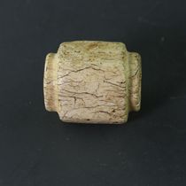 Foy Yuan Ge Hongshan Culture period Chicken bone white cong type calcified pulp High ancient jade Chicken bone white jade Cong jade tube