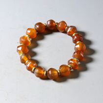 Old agate beads hand strings red Manau beads string of lanterns Pearl Manau hand chain Liaojin old Manau beads