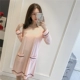 Mùa xuân và mùa thu cotton modal dài tay pad áo ngủ nữ đồ ngủ lỏng đơn giản giản dị mặc áo ngực dịch vụ nhà đồ bộ mặc ở nhà