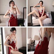 Love lingerie Sexy Sleepwear Womens Passion Suit Tempting Fire And Transparent Sleeping Dress Temptation Teasing Bed Free