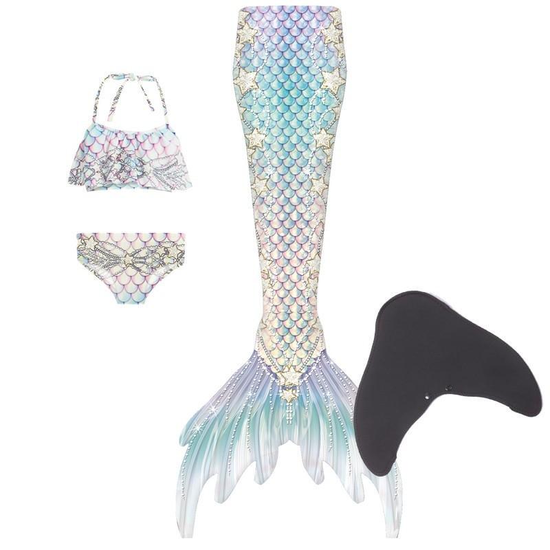 2024 Hot New Style Hot Spring Adult and Children's Mermaid Swimsuit Mermaid Tube Top Fishtail Princess Dress Costume