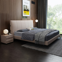 Italian minimalist light luxury technology cloth bed simple modern 18 m small family cloth bed master bedroom soft bag wedding bed