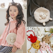 Children shoulder bag Cute Princess 1-3 years old small bag mini fashion plush rabbit shoulder bag baby coin purse