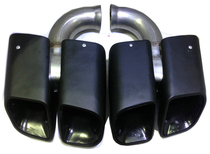 Suitable for 10-14 Cayenne modified stainless steel matt black exhaust tail nozzle tail throat muffler
