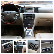 Suitable for 04-06 Toyota Corolla carbon fiber mahogany interior stickers modified central control panel stickers gear stickers