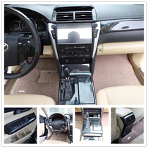 12-17 Camry interior modification carbon fiber mahogany interior stickers central control panel gear position steering wheel