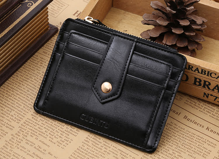 Gói thẻ nhỏ bằng lái xe bằng da Bao bì thẻ nam gói siêu mỏng thẻ tín dụng ngân hàng Hàn Quốc Chủ thẻ Hàn Quốc ví mini coin bóp gucci