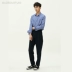 MUZEDUSTUDIO treo lên thoải mái micro-slim phù hợp với quần tây nam quần vải ống rộng nam Suit phù hợp