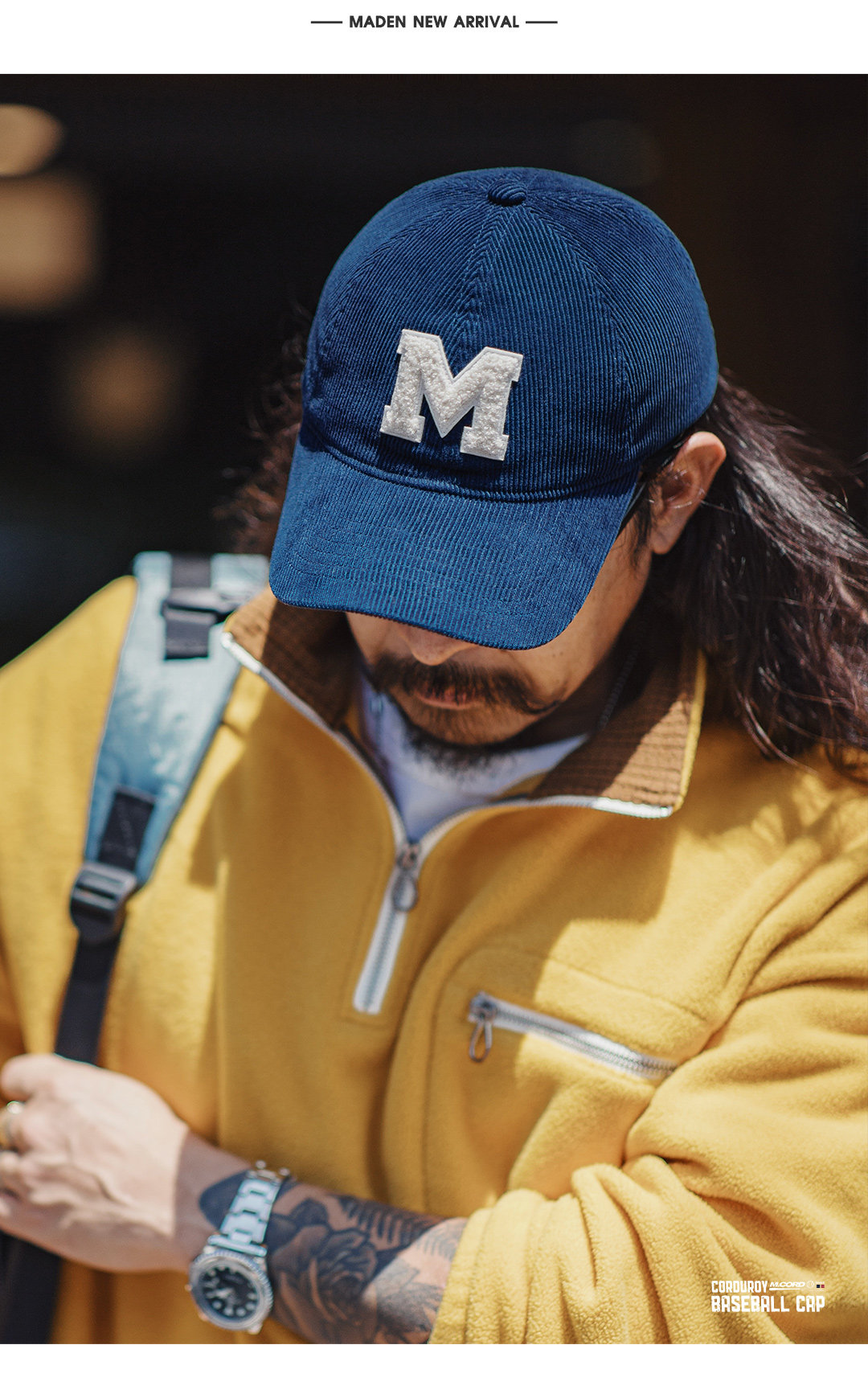 MADEN Corduroy Embroidered Baseball Cap