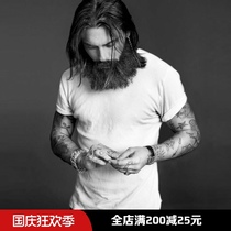 Madden overwear Japanese vintage400g heavy white T-shirt retro round neck short sleeve lined handsome T Mens tide