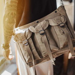 Madden Workwear American Desert Tactical Shoulder Bag Outdoor Training Yellow Shoulder Bag Large Capacity Satchel Messenger Bag for Men