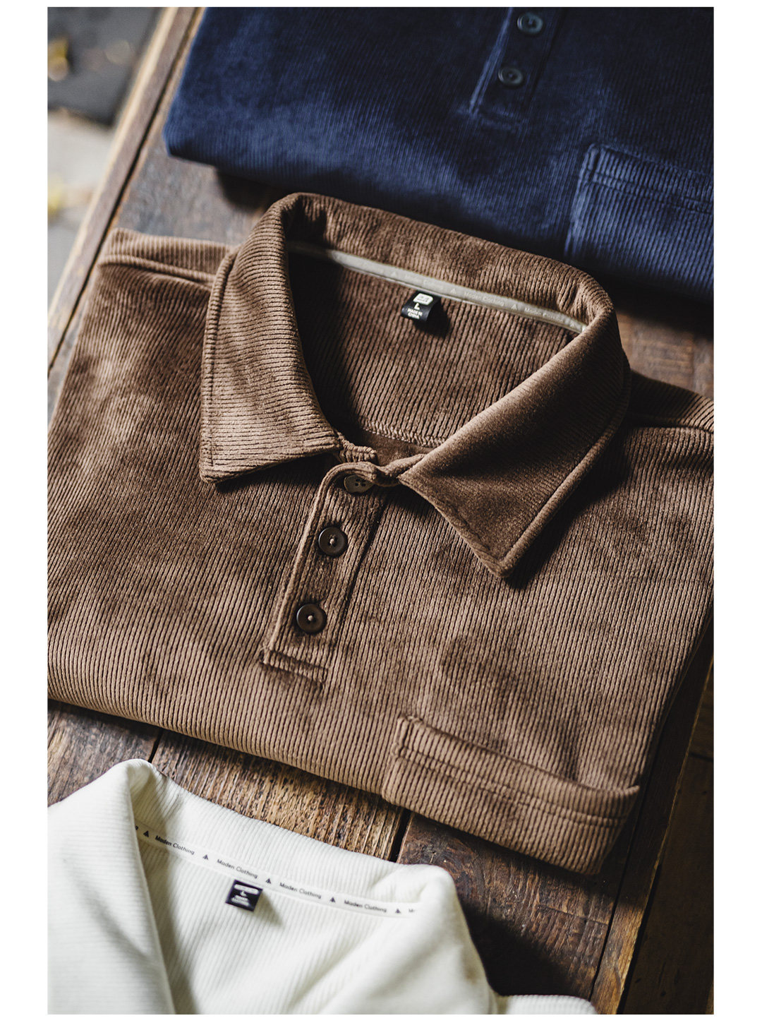MADEN Corduroy Loose Pullover Sweatshirt