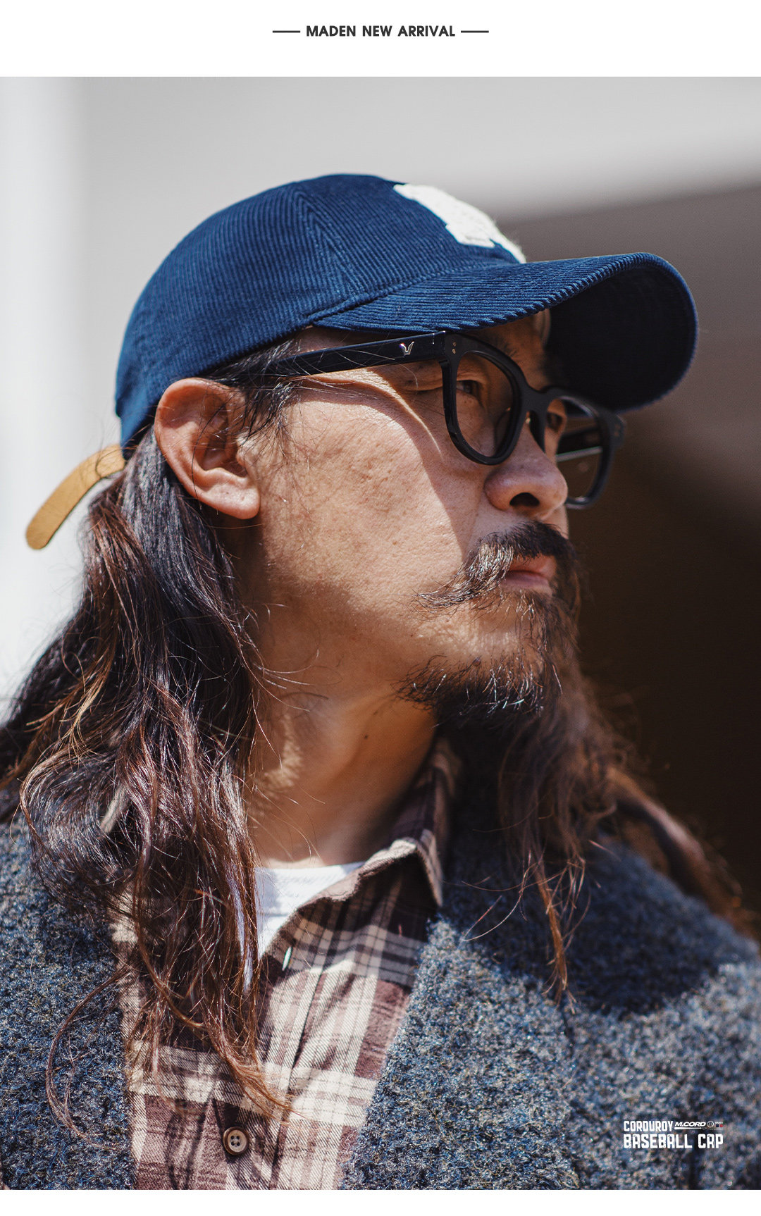 MADEN Corduroy Embroidered Baseball Cap