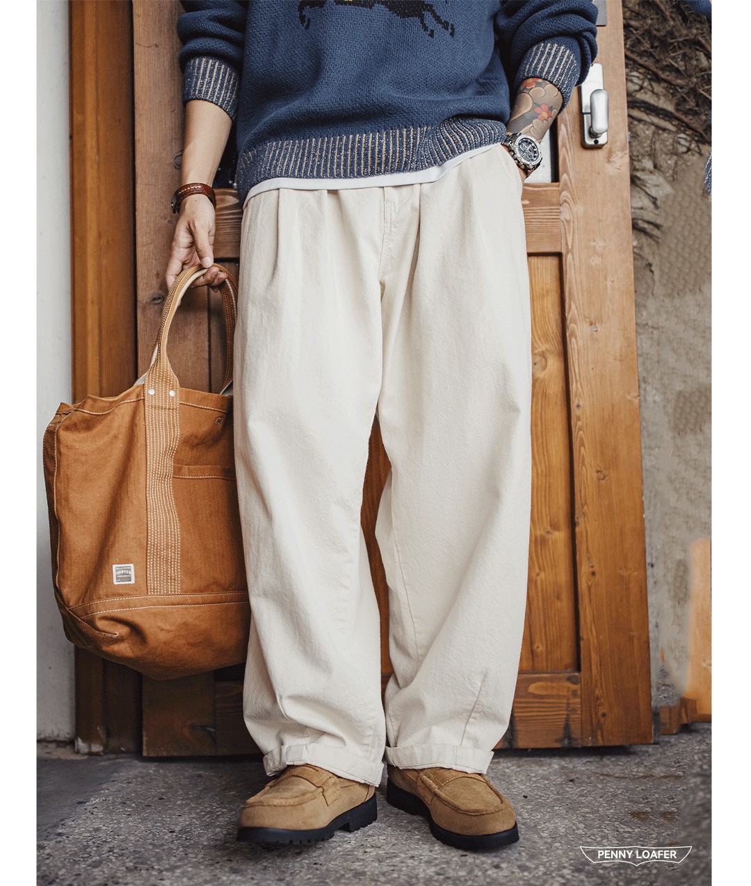 MADEN Suede Penny Loafer