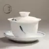 Gaiwan tea set Three-year-old blue and white porcelain Gaiwan tea bowl Tea cup Jingdezhen Gaiwan tea ceramics