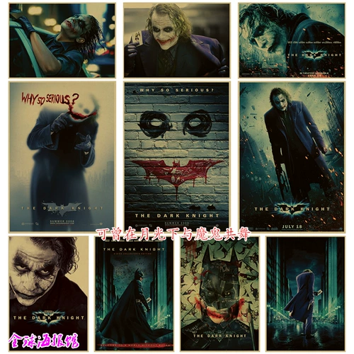 Ретро кожаный постер, кофейный декор, фоторамка, бэтмен